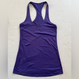 Lululemon tank top purple stretchy racer back size small